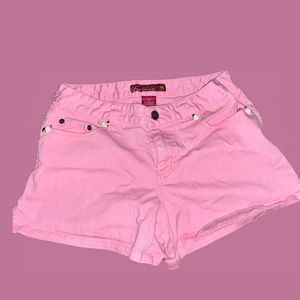 pink jean shirt shirts with roses and vintage pattern pocket 🌸🌸